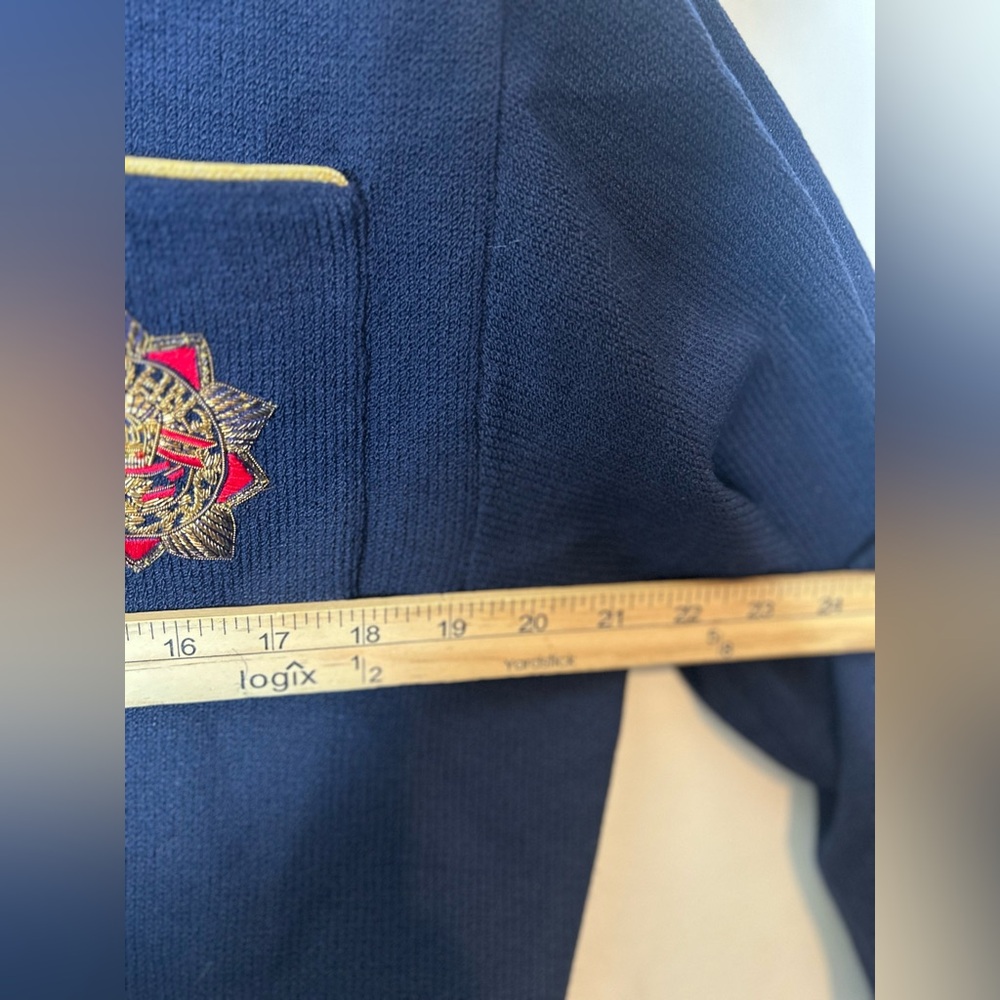 St. John Sportswear  Navy Nautical Cardigan Blazer - Picture 8 of 10